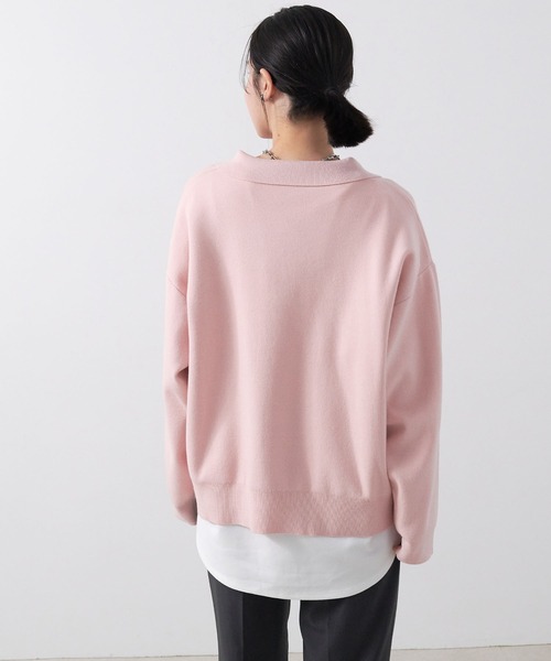 anyfee（エニフィー）の「【anyfee/大きいサイズ】ポロスキッパーニットプルオーバー《セットアップ対応》◆新色追加◆（ニット/セーター・レディース・サックスブルー/オフホワイト/ブラック/ピンク/杢グレー・LL/3L/4L/5L）」の21枚目の写真