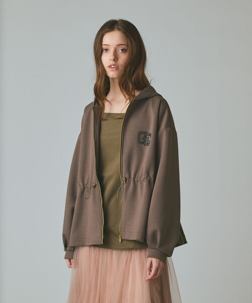 GRACE CLASS（グレースクラス）の「ロゴドロストフーディ（パーカー・レディース・ブラック/カーキ・36）」の2枚目の写真