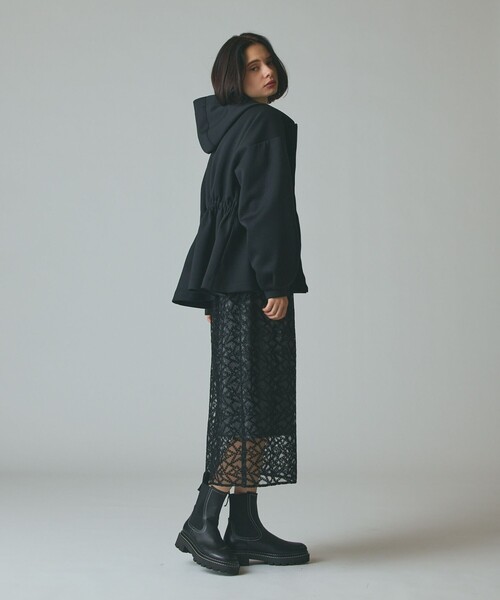 GRACE CLASS（グレースクラス）の「ロゴドロストフーディ（パーカー・レディース・ブラック/カーキ・36）」の4枚目の写真