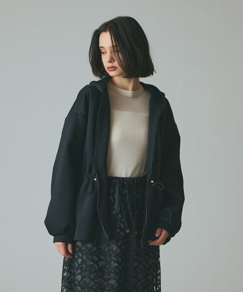 GRACE CLASS（グレースクラス）の「ロゴドロストフーディ（パーカー・レディース・ブラック/カーキ・36）」の5枚目の写真