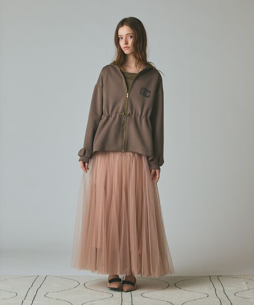 GRACE CLASS（グレースクラス）の「ロゴドロストフーディ（パーカー・レディース・ブラック/カーキ・36）」の12枚目の写真