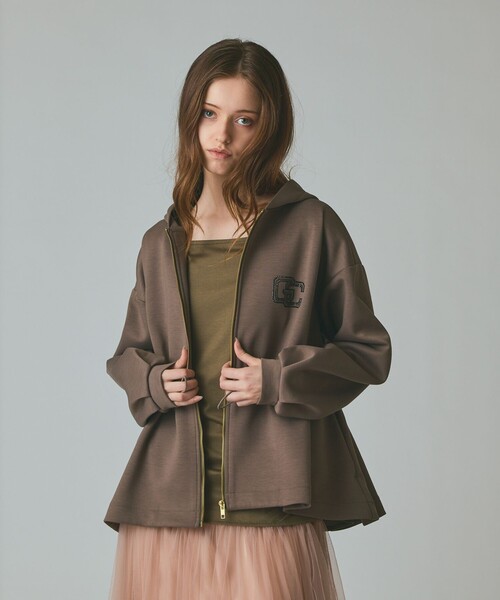 GRACE CLASS（グレースクラス）の「ロゴドロストフーディ（パーカー・レディース・ブラック/カーキ・36）」の13枚目の写真