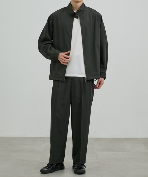 UNITED TOKYO（ユナイテッドトウキョウ）の「TECHNO WOOL 2タックイージーパンツ（その他パンツ・メンズ・ブラック/ダークグレー/オリーブ・1/2）」の5枚目の写真