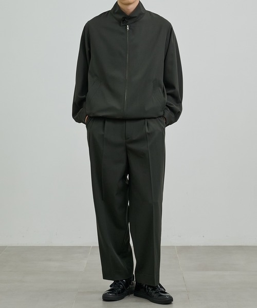 UNITED TOKYO（ユナイテッドトウキョウ）の「TECHNO WOOL 2タックイージーパンツ（その他パンツ・メンズ・ブラック/ダークグレー/オリーブ・1/2）」の7枚目の写真