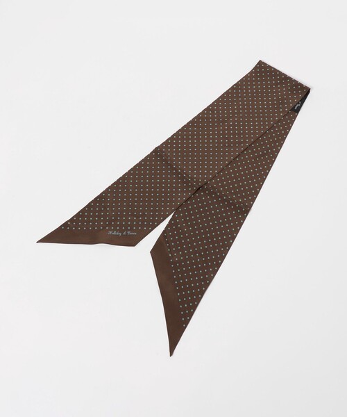 UNITED ARROWS(ユナイテッドアローズ)の「<Holliday&Brown>ドット ストール(ストール/ショール・メンズ・ブラウン系/ネイビー・FREE)」の2枚目の写真