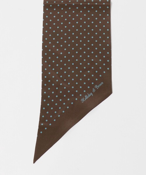 UNITED ARROWS(ユナイテッドアローズ)の「<Holliday&Brown>ドット ストール(ストール/ショール・メンズ・ブラウン系/ネイビー・FREE)」の3枚目の写真