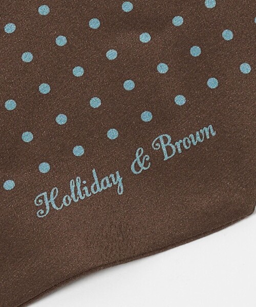 UNITED ARROWS(ユナイテッドアローズ)の「<Holliday&Brown>ドット ストール(ストール/ショール・メンズ・ブラウン系/ネイビー・FREE)」の4枚目の写真
