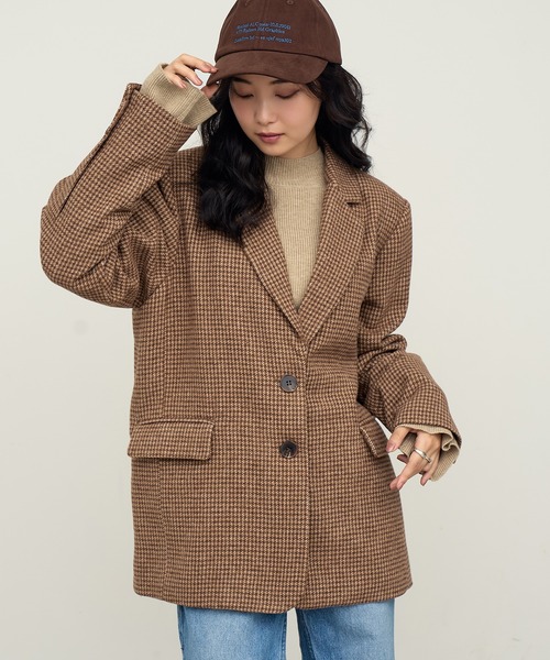 NOGLE（ノグル）の「【NOGLE/ノグル】ウールミックスチェックオーバー