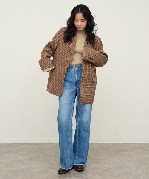 NOGLE（ノグル）の「【NOGLE/ノグル】ウールミックスチェックオーバージャケット（テーラードジャケット・レディース・ブラウン系その他2/ブラウン系その他・FREE）」の13枚目の写真