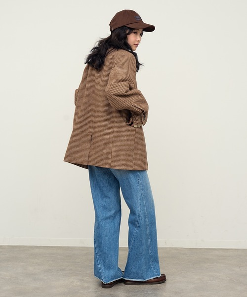 NOGLE（ノグル）の「【NOGLE/ノグル】ウールミックスチェックオーバージャケット（テーラードジャケット・レディース・ブラウン系その他2/ブラウン系その他・FREE）」の12枚目の写真