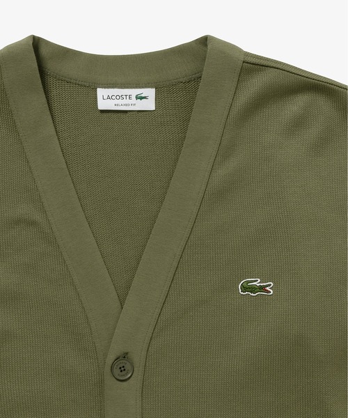 LACOSTE(ラコステ)の「ヘビーウェイトシングルジャージカーディガン(カーディガン/ボレロ・メンズ・オフホワイト/ブラック/オリーブ・2/3/4/5)」の12枚目の写真