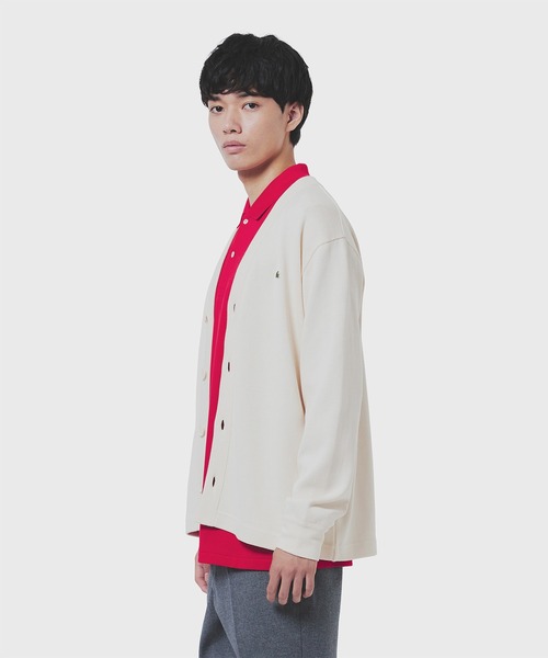 LACOSTE(ラコステ)の「ヘビーウェイトシングルジャージカーディガン(カーディガン/ボレロ・メンズ・オフホワイト/ブラック/オリーブ・2/3/4/5)」の16枚目の写真