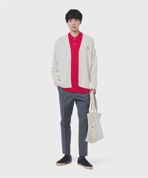 LACOSTE(ラコステ)の「ヘビーウェイトシングルジャージカーディガン(カーディガン/ボレロ・メンズ・オフホワイト/ブラック/オリーブ・2/3/4/5)」の10枚目の写真