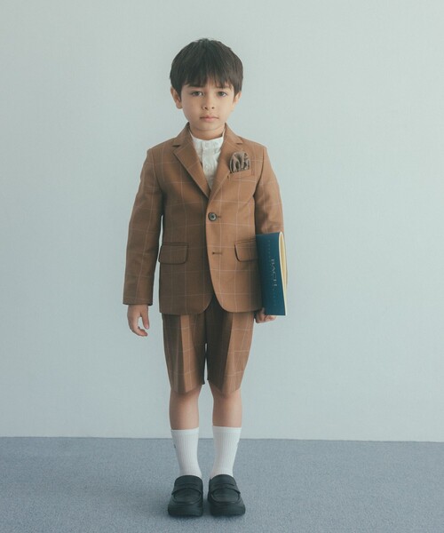 ウィンドペン チェック ショートパンツ / キッズ 110cm-130cm（スーツ