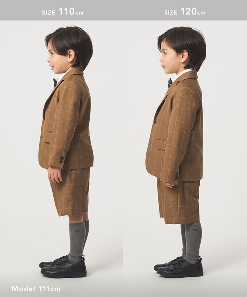 ウィンドペン チェック ショートパンツ / キッズ 110cm-130cm（スーツ