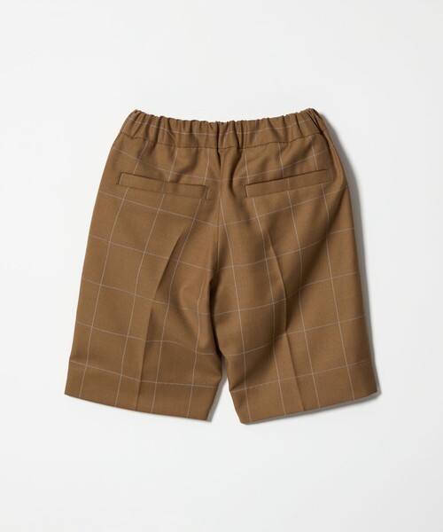 green label relaxing（グリーンレーベルリラクシング）の「ウィンドペン チェック ショートパンツ / キッズ 110cm-130cm（スーツパンツ・キッズ・ブラウン・130cm/120cm/110cm）」の9枚目の写真