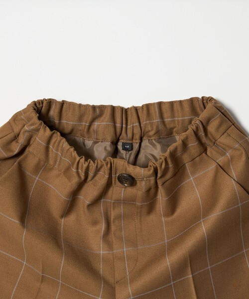 green label relaxing（グリーンレーベルリラクシング）の「ウィンドペン チェック ショートパンツ / キッズ 110cm-130cm（スーツパンツ・キッズ・ブラウン・130cm/120cm/110cm）」の13枚目の写真