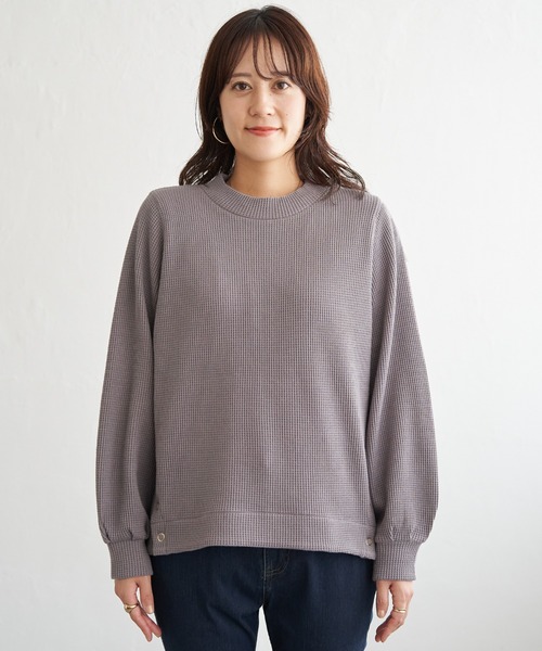 ikka(イッカ)の「ラメワッフル裾リングドットプルオーバー(Tシャツ/カットソー・レディース・ブラック/ベージュ/ブラウン系その他・M/L/S)」の12枚目の写真