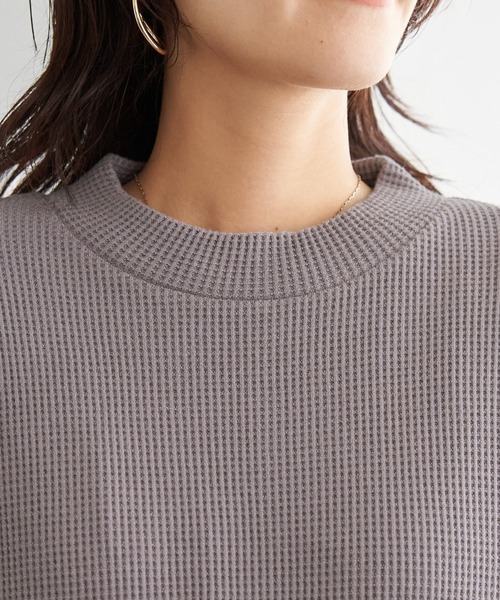 ikka(イッカ)の「ラメワッフル裾リングドットプルオーバー(Tシャツ/カットソー・レディース・ブラック/ベージュ/ブラウン系その他・M/L/S)」の16枚目の写真
