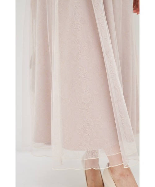tocco closet(トッコ クローゼット)の「オフショルカットソー×ラメレースドッキングワンピース(ワンピース・レディース・ベージュ/ブラック・M)」の21枚目の写真