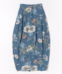 STYLEBLOCK | 花柄デニムサイドタックカーブパンツ(デニムパンツ)