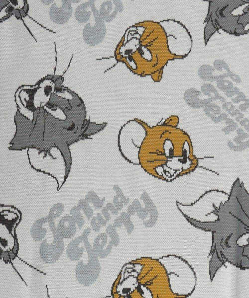 Tom&Jerry(トムアンドジェリー)の「Tom and Jerry/トムとジェリー オーバーサイズ 総柄/袖ライン キャラクター ジャガード刺繍ニット(ニット/セーター・レディース・グレー/ブルー/ベージュ/ネイビー/ワイン/オフホワイト・L/M)」の22枚目の写真