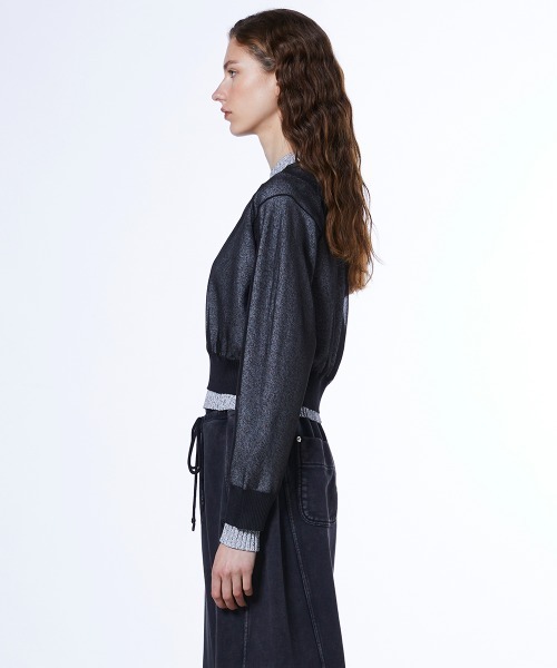 DOUBLE STANDARD CLOTHING（ダブルスタンダードクロージング）の「フィラメン天竺 レイヤードトップス（ニット/セーター・レディース・トップグレー・36/38）」の4枚目の写真