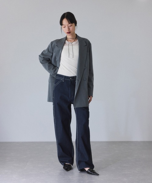 Lee(リー)の「【Lee for ADAM ET ROPE'】別注ペインターパンツ(デニムパンツ・レディース・ネイビー・X-SMALL/S/M)」の11枚目の写真