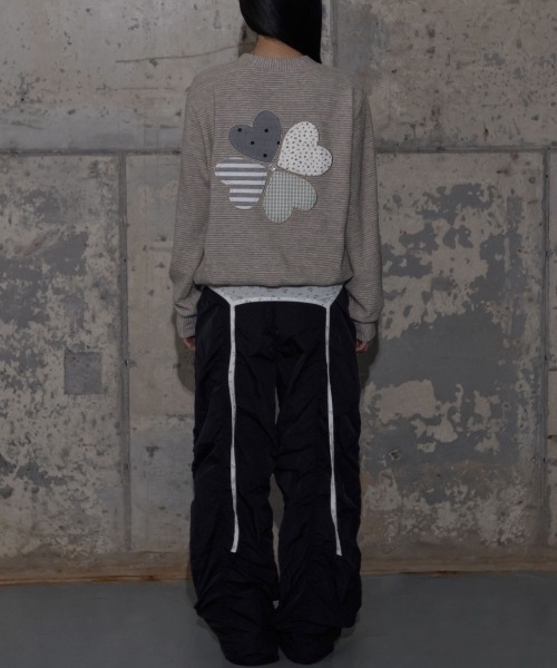 FANCY CLUB（ファンシークラブ）の「【FANCY CLUB】CLOVER PATCHWORK CARDIGAN / 【ファンシークラブ】クローバーパッチワークカーディガン（カーディガン/ボレロ・レディース・グレー/ベージュ・ONE SIZE）」の22枚目の写真