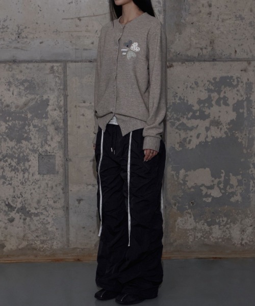 FANCY CLUB（ファンシークラブ）の「【FANCY CLUB】CLOVER PATCHWORK CARDIGAN / 【ファンシークラブ】クローバーパッチワークカーディガン（カーディガン/ボレロ・レディース・グレー/ベージュ・ONE SIZE）」の21枚目の写真