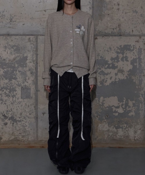 FANCY CLUB（ファンシークラブ）の「【FANCY CLUB】CLOVER PATCHWORK CARDIGAN / 【ファンシークラブ】クローバーパッチワークカーディガン（カーディガン/ボレロ・レディース・グレー/ベージュ・ONE SIZE）」の20枚目の写真