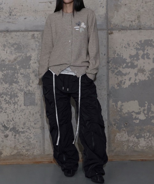 FANCY CLUB（ファンシークラブ）の「【FANCY CLUB】CLOVER PATCHWORK CARDIGAN / 【ファンシークラブ】クローバーパッチワークカーディガン（カーディガン/ボレロ・レディース・グレー/ベージュ・ONE SIZE）」の19枚目の写真