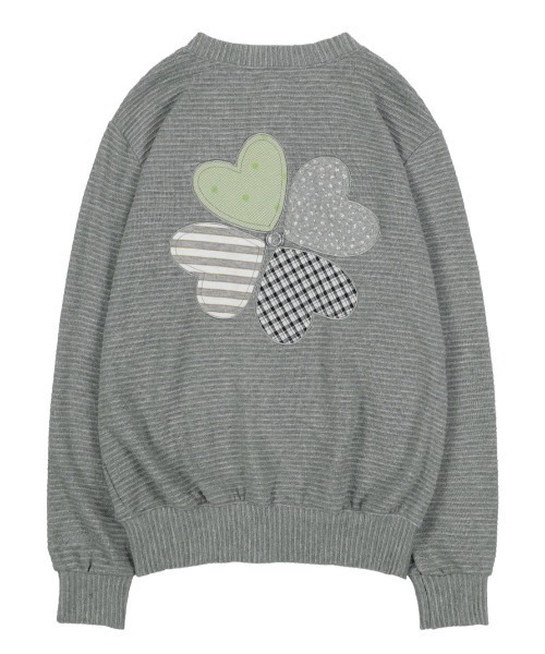 FANCY CLUB（ファンシークラブ）の「【FANCY CLUB】CLOVER PATCHWORK CARDIGAN / 【ファンシークラブ】クローバーパッチワークカーディガン（カーディガン/ボレロ・レディース・グレー/ベージュ・ONE SIZE）」の10枚目の写真