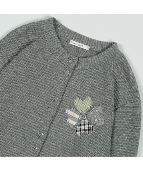 FANCY CLUB（ファンシークラブ）の「【FANCY CLUB】CLOVER PATCHWORK CARDIGAN / 【ファンシークラブ】クローバーパッチワークカーディガン（カーディガン/ボレロ・レディース・グレー/ベージュ・ONE SIZE）」の11枚目の写真