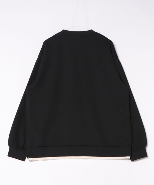 coca(coca)(コカ)の「レイヤード風ソフトジャージトレーナー(スウェット・メンズ・ブラック/ダークベージュ・L/M/XL)」の20枚目の写真