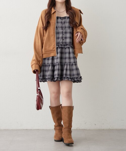 continuer de NICE CLAUP(コンティニューデナイスクラップ)の「【人気デザイン!】キャミティアードチュニック(シャツ/ブラウス・レディース・ブラウン系その他/ブラック/ブルー系その他・FREE)」の16枚目の写真