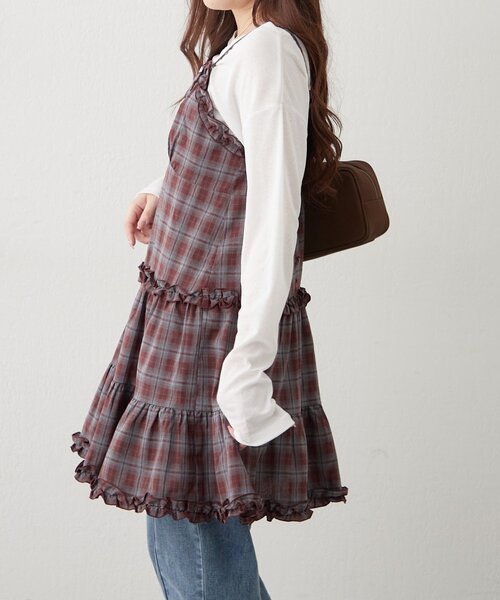 continuer de NICE CLAUP(コンティニューデナイスクラップ)の「【人気デザイン!】キャミティアードチュニック(シャツ/ブラウス・レディース・ブラウン系その他/ブラック/ブルー系その他・FREE)」の19枚目の写真