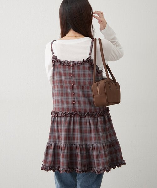 continuer de NICE CLAUP(コンティニューデナイスクラップ)の「【人気デザイン!】キャミティアードチュニック(シャツ/ブラウス・レディース・ブラウン系その他/ブラック/ブルー系その他・FREE)」の20枚目の写真