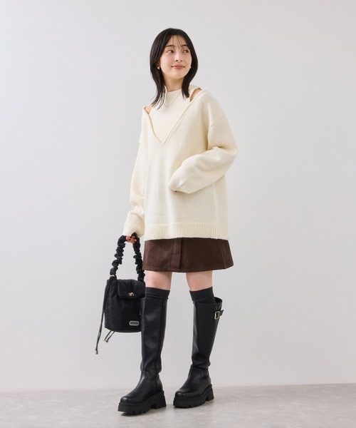 セール】【WEB限定】アンサンブル風Vネックニット（ニット/セーター