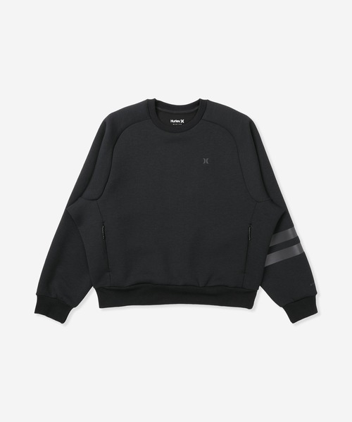 Hurley （ハーレー）の「【Hurley:ハーレー】レディースファントムスウェット　ストレッチトレーナー　吸水速乾　PHANTOM SWEAT BLOCK PARTY CREW（スウェット・レディース・オフホワイト/ブラック・MEDIUM/LARGE/SMALL）」の2枚目の写真