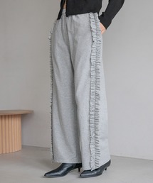 LOWRYS FARM | サイドフリルカットパンツ　607239(スウェットパンツ)