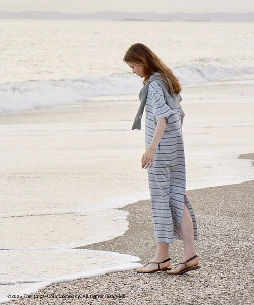 サロン アダム エ ロペ（SALON adam et rope’ ）/Coca−Cola マルチボーダーワンピース セール】Coca-Cola マルチボーダーワンピース（ワンピース）｜SALON