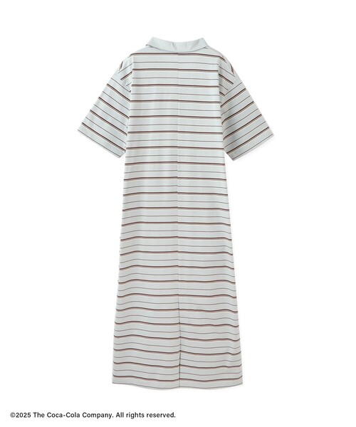 SALON adam et rope'（サロン アダム エ ロペ）の「Coca-Cola マルチボーダーワンピース（ワンピース・レディース・サックスブルー/ブラウン系その他2・FREE）」の10枚目の写真