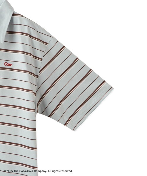 SALON adam et rope'（サロン アダム エ ロペ）の「Coca-Cola マルチボーダーワンピース（ワンピース・レディース・サックスブルー/ブラウン系その他2・FREE）」の12枚目の写真