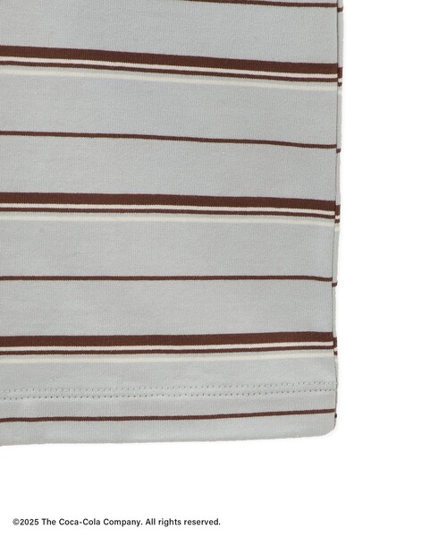 SALON adam et rope'（サロン アダム エ ロペ）の「Coca-Cola マルチボーダーワンピース（ワンピース・レディース・サックスブルー/ブラウン系その他2・FREE）」の13枚目の写真