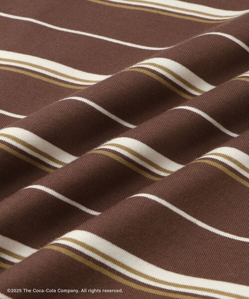 SALON adam et rope'（サロン アダム エ ロペ）の「Coca-Cola マルチボーダーワンピース（ワンピース・レディース・サックスブルー/ブラウン系その他2・FREE）」の8枚目の写真