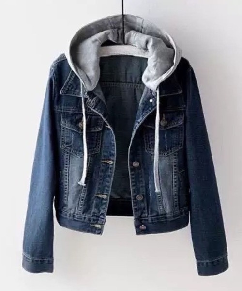 SPIGA（スピーガ）の「ﾚｲﾔｰﾄﾞ風内ﾎﾞｱｼﾞｬｹｯﾄ（デニムジャケット・レディース・ダークブルー/ライトブルー・SMALL/MEDIUM/LARGE/X-LARGE）」の2枚目の写真