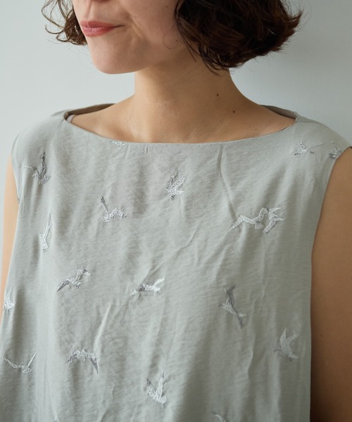 yuni(ユニ )の「bird刺繍 layered ワンピース(ワンピース・レディース・ブラック/グレー・FREE)」の17枚目の写真