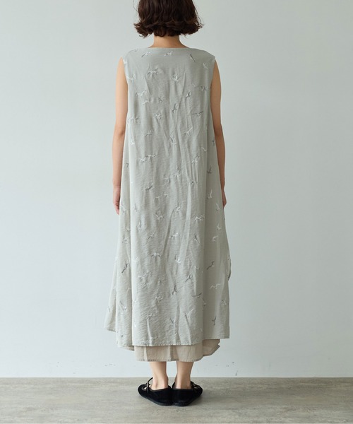 bird刺繍 layered ワンピース（ワンピース）｜yuni（ユニ ）の