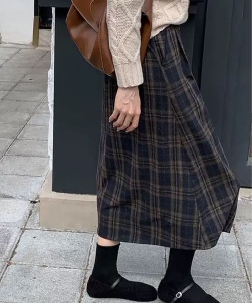 CADBURY（キャドバリー）の「ﾁｪｯｸ柄ｷﾞｬｻﾞｰﾌﾚｱｽｶｰﾄ（スカート）」 - WEAR